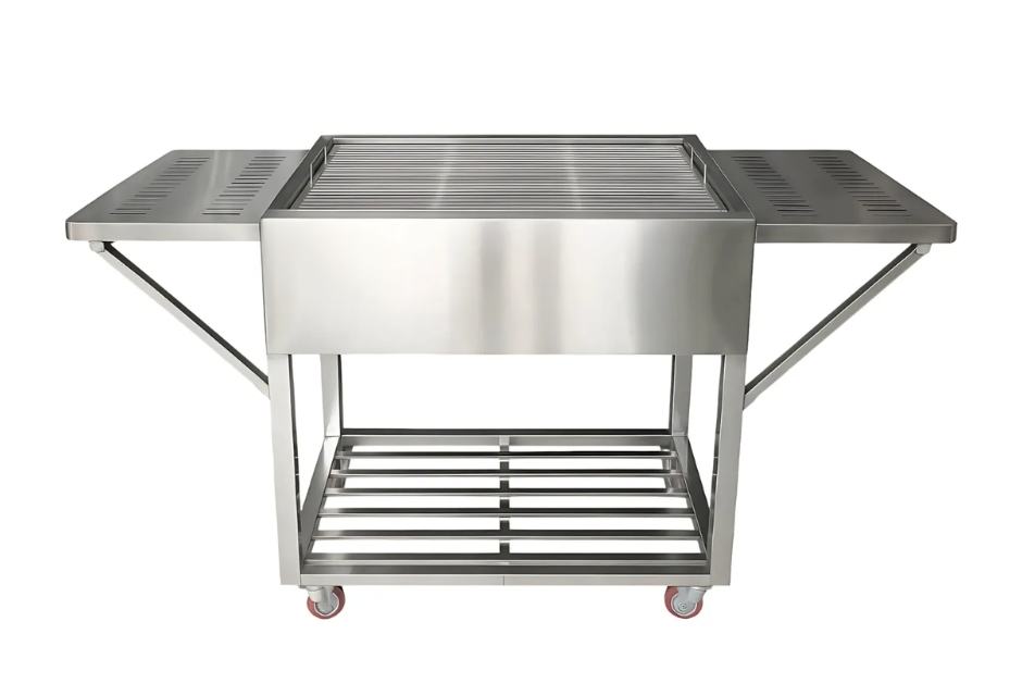 Kệ dưới tiện lợi của lò nướng than inox Kệ dưới tiện lợi của lò nướng than inox