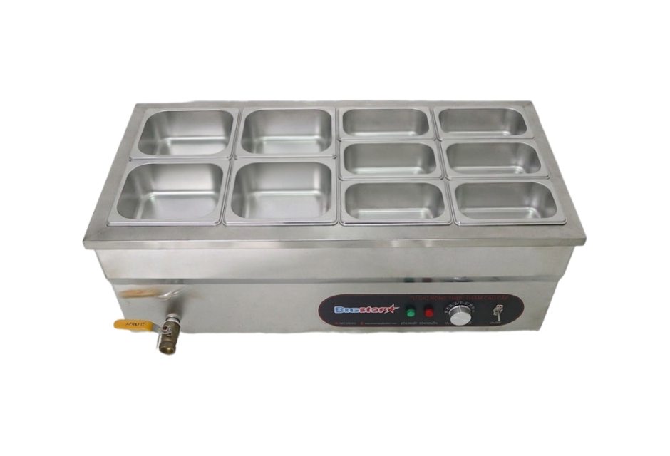 Tủ hâm nóng thức ăn 10 khay có thiết kế 10 khay inox riêng biệt dùng để giữ nóng thực phẩm sau khi nấu Tủ hâm nóng thức ăn 10 khay có thiết kế 10 khay inox riêng biệt dùng để giữ nóng thực phẩm sau khi nấu